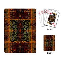 Vintage Red Gold Green Playing Cards Single Design (rectangle) by SpinnyChairDesigns