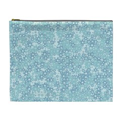 Light Blue Wildflowers Cosmetic Bag (xl) by SpinnyChairDesigns