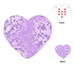Purple Wildflowers Pattern Playing Cards Single Design (heart) by SpinnyChairDesigns