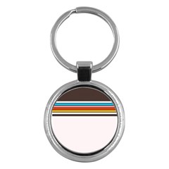 Vintage Stripes Key Chain (round) by tmsartbazaar