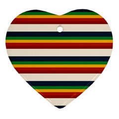 Rainbow Stripes Ornament (heart) by tmsartbazaar