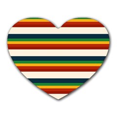 Rainbow Stripes Heart Mousepads by tmsartbazaar