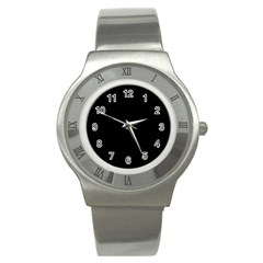 Rich Ebony Stainless Steel Watch