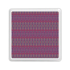 Red Blue Ikat Pattern Memory Card Reader (square) by SpinnyChairDesigns