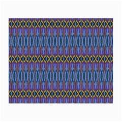 Purple Blue Ikat Stripes Small Glasses Cloth by SpinnyChairDesigns