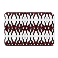 Brown And White Ikat Small Doormat  by SpinnyChairDesigns