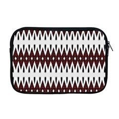 Brown And White Ikat Apple Macbook Pro 17  Zipper Case by SpinnyChairDesigns