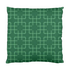 Dark Mint Green Geometric Standard Cushion Case (one Side) by SpinnyChairDesigns