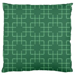 Dark Mint Green Geometric Large Flano Cushion Case (one Side)