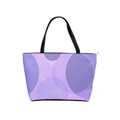 Purple Large Print Polka Dota Classic Shoulder Handbag by SpinnyChairDesigns