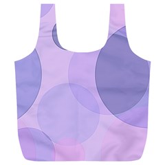 Purple Large Print Polka Dota Full Print Recycle Bag (xl) by SpinnyChairDesigns