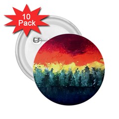 Rainbow Landscape 2 25  Buttons (10 Pack)  by robinyukiko