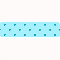 Blue Teal Green Polka Dots Large Bar Mats by SpinnyChairDesigns