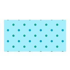 Blue Teal Green Polka Dots Satin Wrap by SpinnyChairDesigns