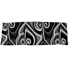 Abstract Black And White Swirls Spirals Body Pillow Case (dakimakura) by SpinnyChairDesigns