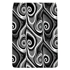 Abstract Black And White Swirls Spirals Removable Flap Cover (l) by SpinnyChairDesigns