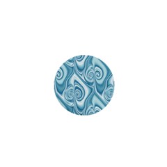 Abstract Blue White Spirals Swirls 1  Mini Magnets by SpinnyChairDesigns
