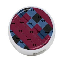 Burgundy Black Blue Abstract Check Pattern 4-port Usb Hub (one Side) by SpinnyChairDesigns
