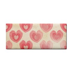 Pink Faded Hearts Hand Towel