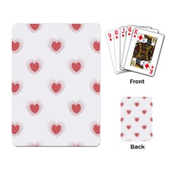 Red Polka Dot Hearts On White Playing Cards Single Design (rectangle) by SpinnyChairDesigns