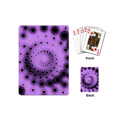 Abstract Black Purple Polka Dot Swirl Playing Cards Single Design (mini) by SpinnyChairDesigns