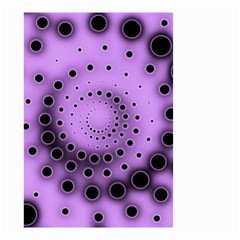 Abstract Black Purple Polka Dot Swirl Small Garden Flag (two Sides) by SpinnyChairDesigns