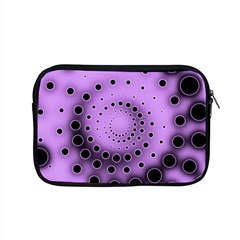 Abstract Black Purple Polka Dot Swirl Apple Macbook Pro 15  Zipper Case by SpinnyChairDesigns