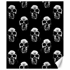 Black And White Skulls Canvas 20  X 24  by SpinnyChairDesigns