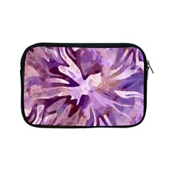 Plum Purple Abstract Floral Pattern Apple Ipad Mini Zipper Cases by SpinnyChairDesigns