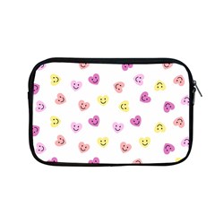 Cute Colorful Smiling Hearts Pattern Apple Macbook Pro 13  Zipper Case by SpinnyChairDesigns