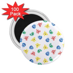 Cute Cartoon Germs Viruses Microbes 2 25  Magnets (100 Pack)  by SpinnyChairDesigns