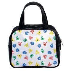 Cute Cartoon Germs Viruses Microbes Classic Handbag (two Sides) by SpinnyChairDesigns