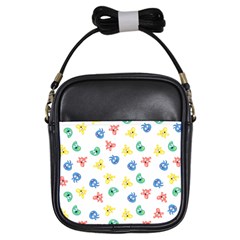 Cute Cartoon Germs Viruses Microbes Girls Sling Bag