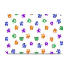 Cartoon Corona Virus Covid 19 Plate Mats by SpinnyChairDesigns