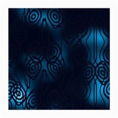 Dark Prussian Blue Abstract Pattern Medium Glasses Cloth (2 Sides) by SpinnyChairDesigns