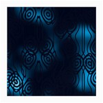 Dark Prussian Blue Abstract Pattern Medium Glasses Cloth (2 Sides) Front