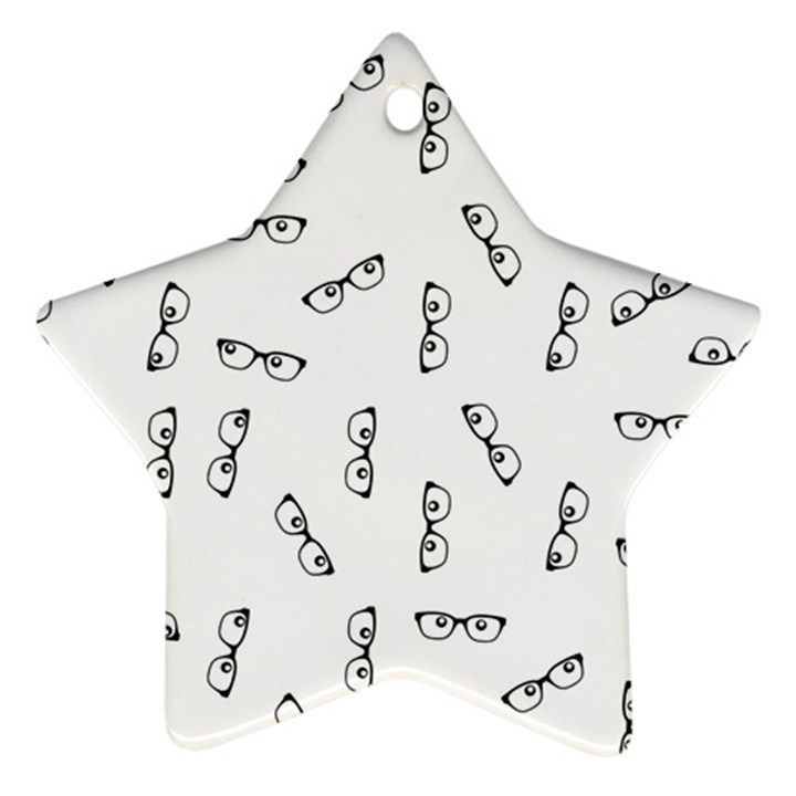 Geek Glasses With Eyes Star Ornament (Two Sides)