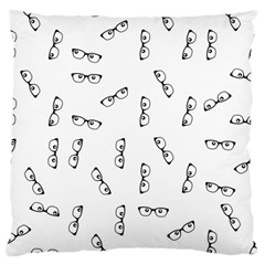 Geek Glasses With Eyes Large Cushion Case (two Sides) by SpinnyChairDesigns