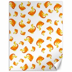 Orange Goldfish Pattern Canvas 12  X 16  by SpinnyChairDesigns