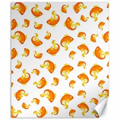 Orange Goldfish Pattern Canvas 20  X 24  by SpinnyChairDesigns