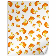 Orange Goldfish Pattern Canvas 36  X 48  by SpinnyChairDesigns