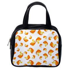 Orange Goldfish Pattern Classic Handbag (one Side) by SpinnyChairDesigns