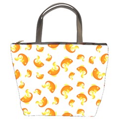 Orange Goldfish Pattern Bucket Bag by SpinnyChairDesigns