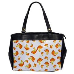 Orange Goldfish Pattern Oversize Office Handbag by SpinnyChairDesigns