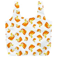 Orange Goldfish Pattern Full Print Recycle Bag (xl) by SpinnyChairDesigns