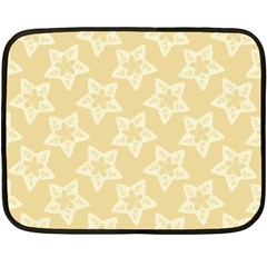 Gold Stars Pattern Fleece Blanket (mini) by SpinnyChairDesigns
