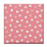 Cute Pink and White Hearts Face Towel Front