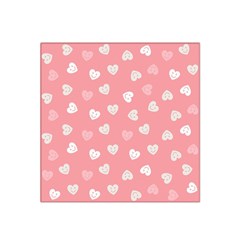 Cute Pink and White Hearts Satin Bandana Scarf