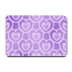 Purple Hearts Pattern Small Doormat  by SpinnyChairDesigns