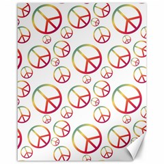 Colorful Rainbow Peace Symbols Canvas 16  X 20  by SpinnyChairDesigns